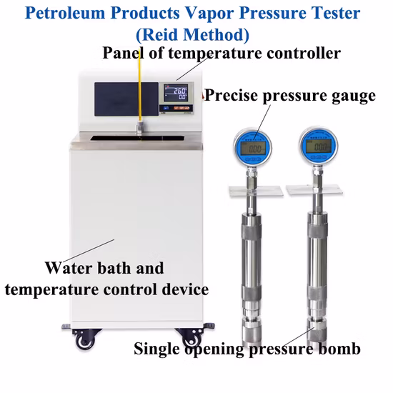 Equipamento de teste de laboratório de pressão de vapor Reid de petróleo bruto